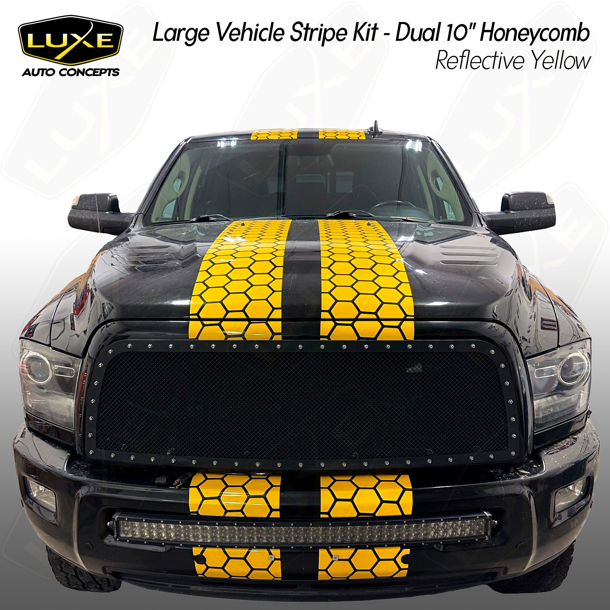 Large Vehicle Stripe Kit Dual 10" Honeycomb — Luxe Auto Concepts