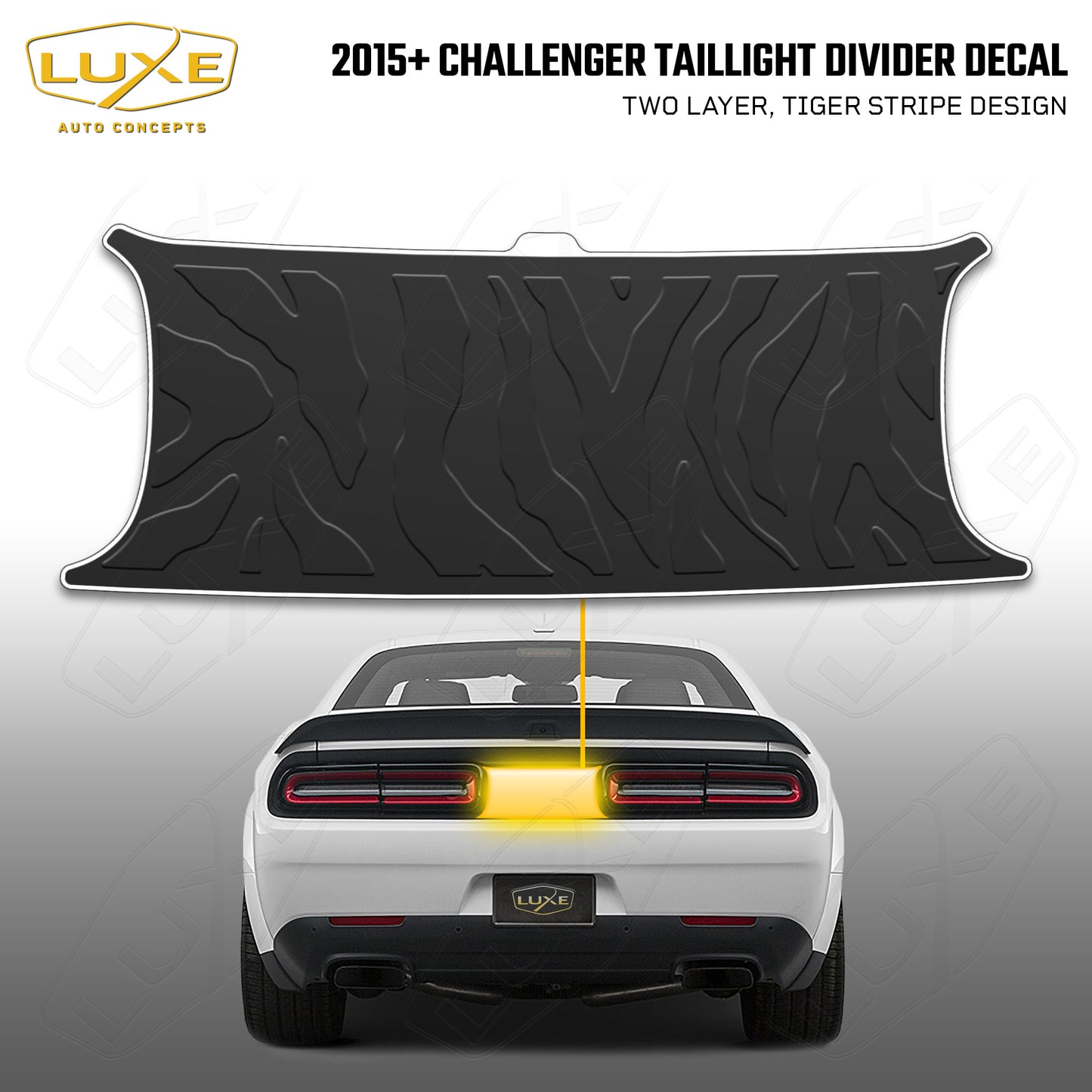 2015+ Challenger Taillight Center Divider Decal - Tiger Stripes Design Kit