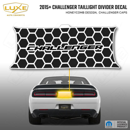 2015+ Challenger Taillight Center Divider Decal - Honeycomb Design, Challenger Caps