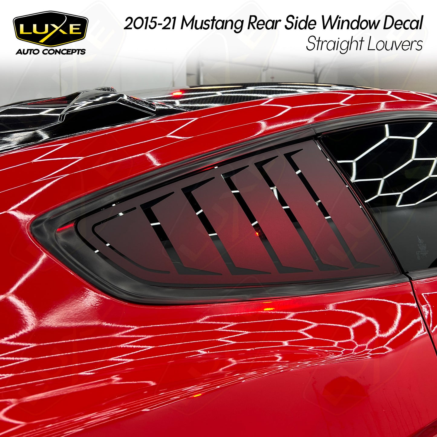 2015+ Mustang Quarter Window Flag Kit de calcomanías