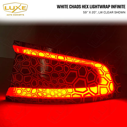 White Chaos Hex Taillight Tint - LightWrap Infinite Print