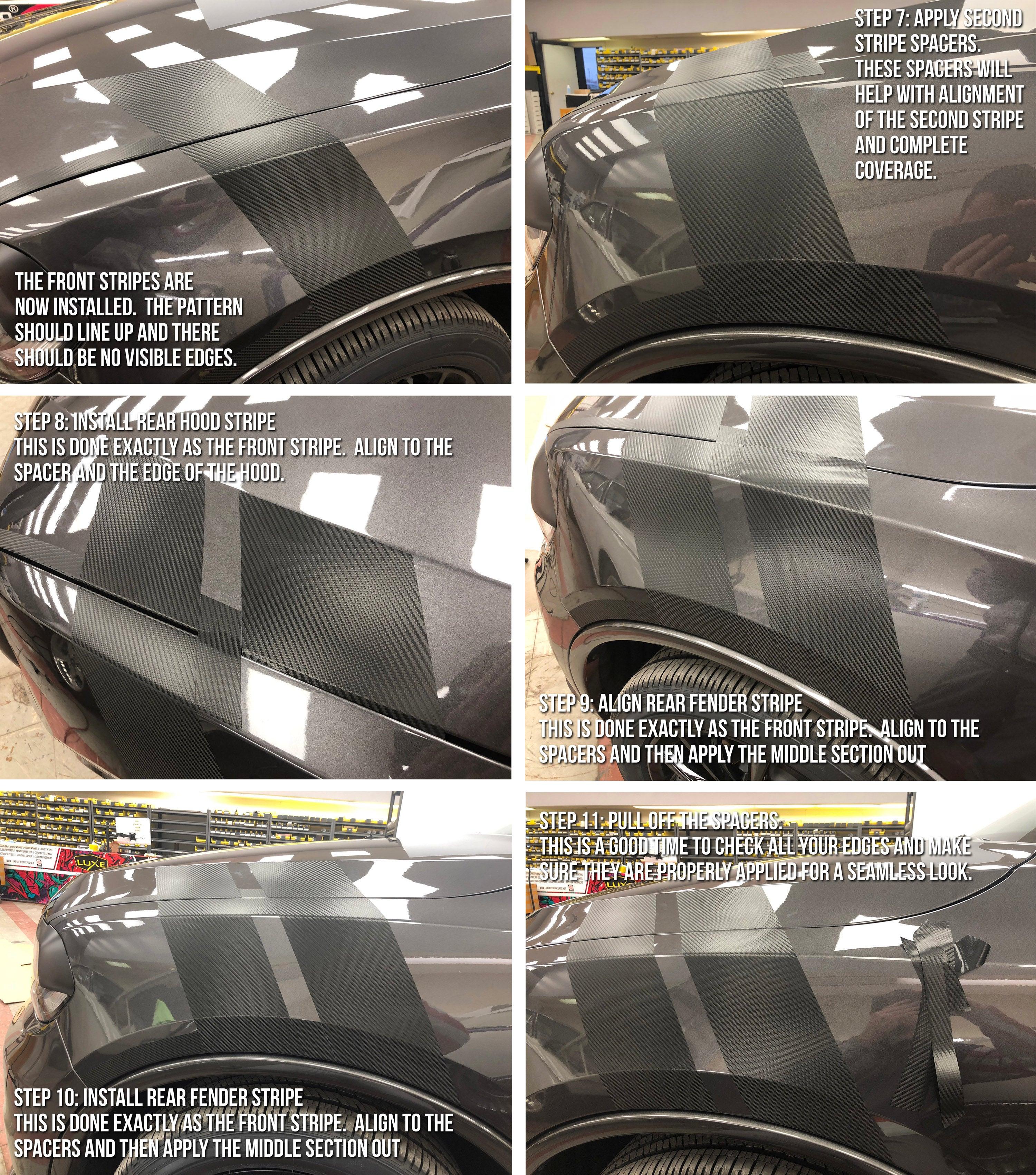 2014+ Durango Fender Hash Stripe Decal Kit - Luxe Auto Concepts