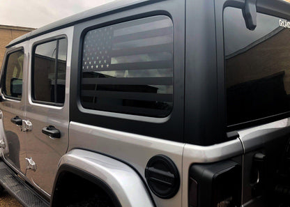 2018+ Jeep Wrangler Rear Side Window Flag Decal - Luxe Auto Concepts