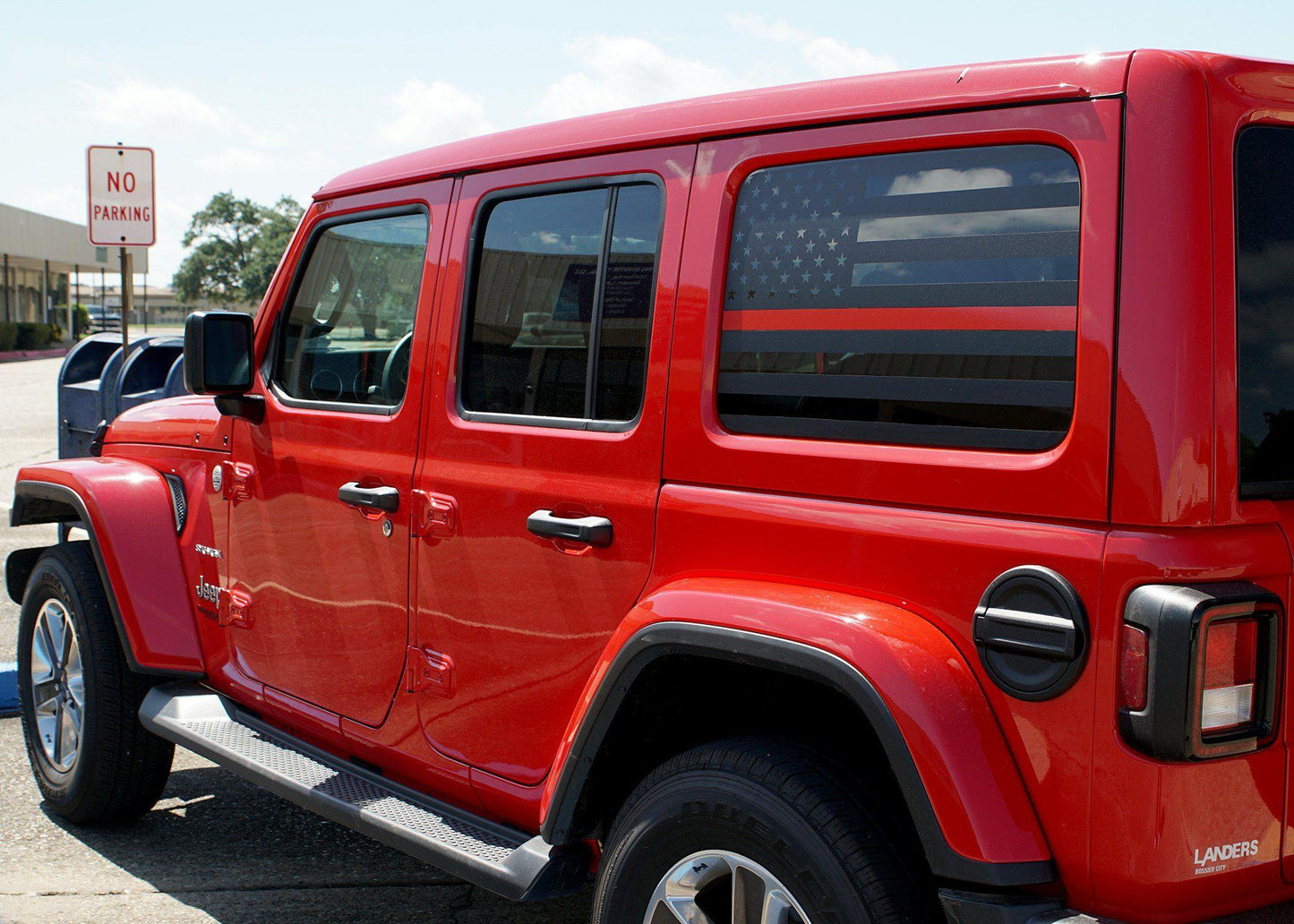 2018+ Jeep Wrangler Rear Side Window Flag Decal - Luxe Auto Concepts