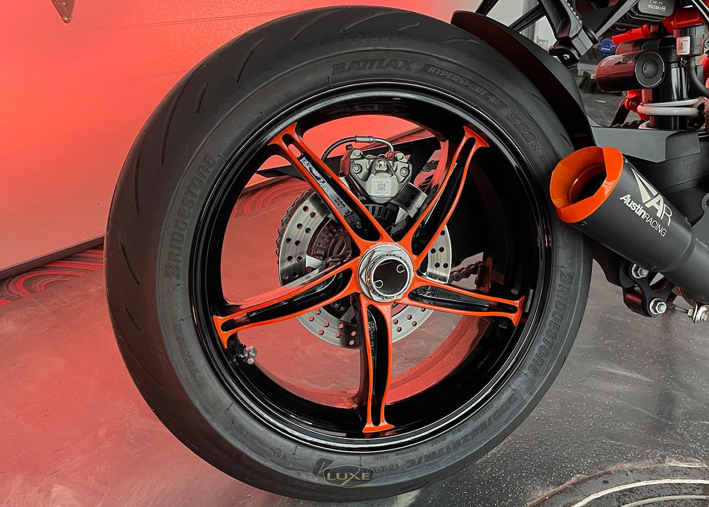 2020 KTM 1290 Superduke R Rear Wheel Spoke Overlays - Luxe Auto Concepts