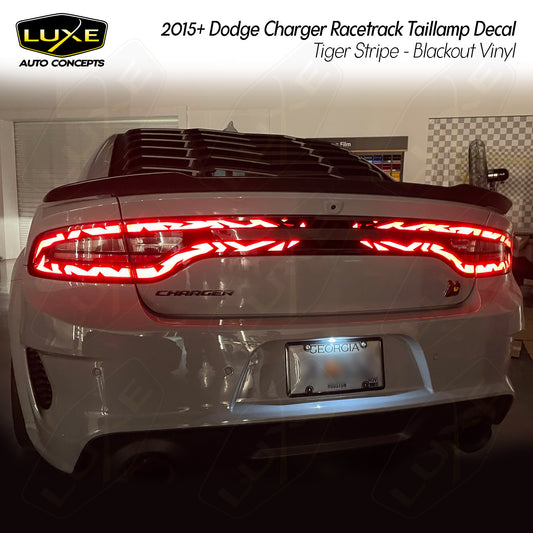 Charger Racetrack Taillamp Decal - Tiger Stripes Kit