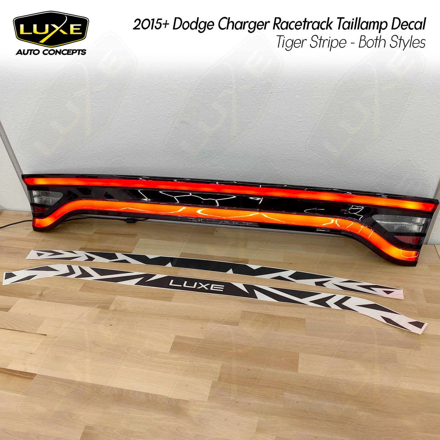 Charger Racetrack Taillamp Decal - Tiger Stripes Kit