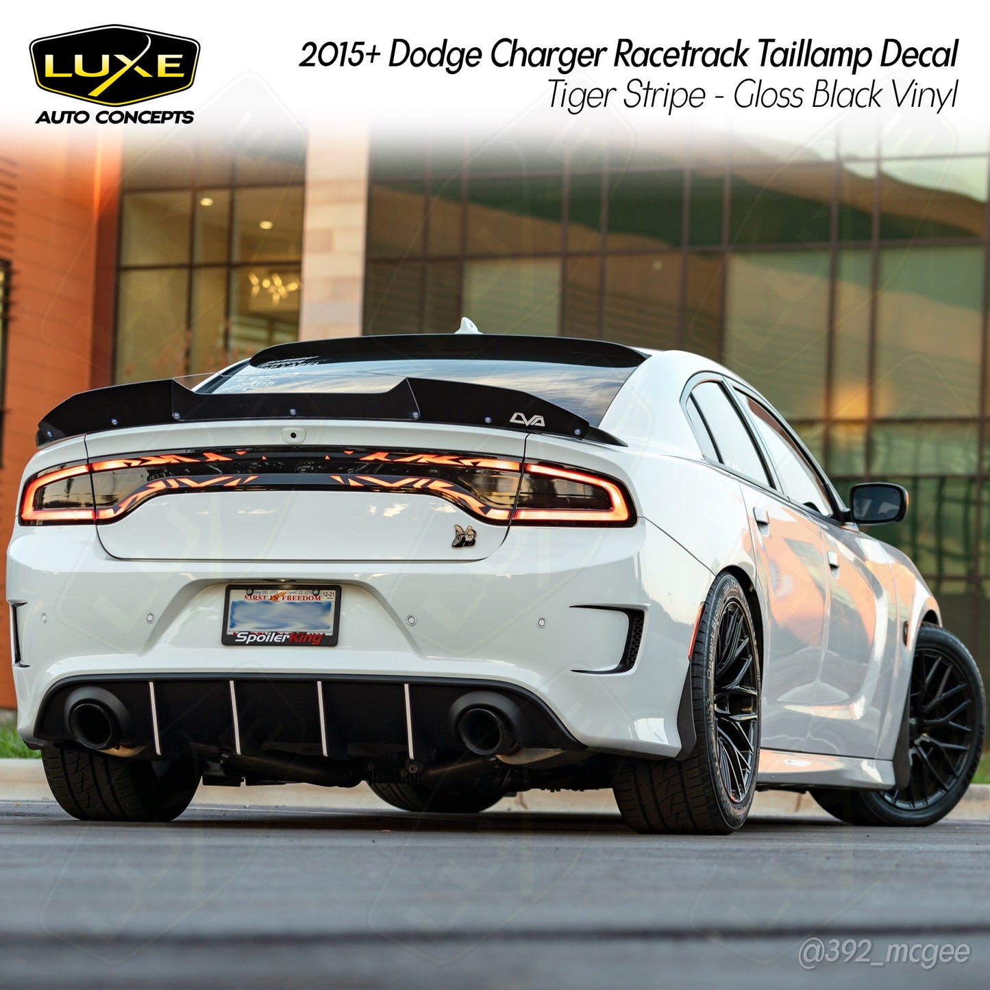 2015+ Charger Racetrack Taillamp Decal - Tiger Stripes