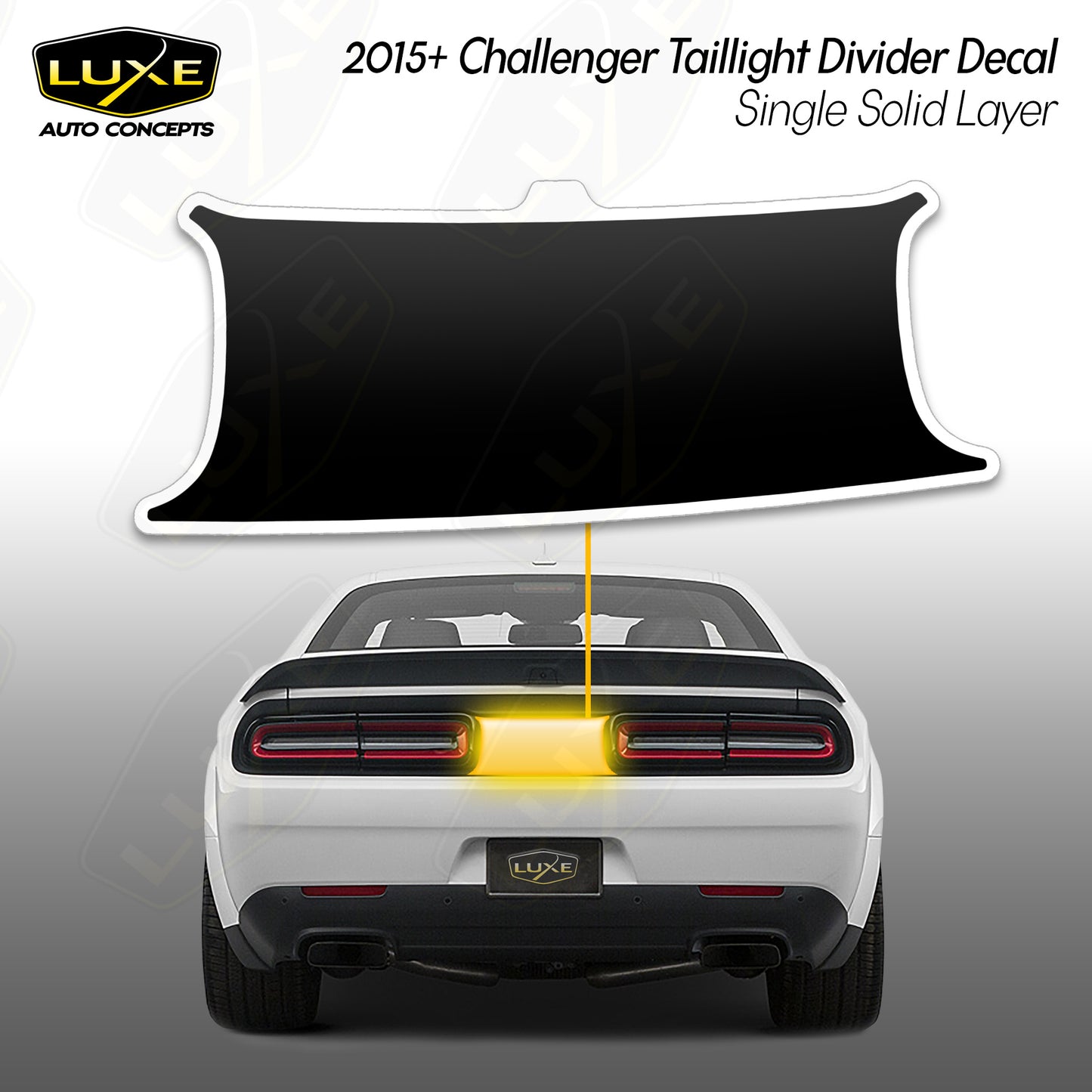 2015+ Challenger Taillight Divider Decal - Single Solid Layer