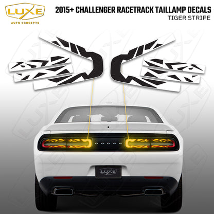 2015+ Challenger Racetrack Taillamp Decals - Tiger Stripe