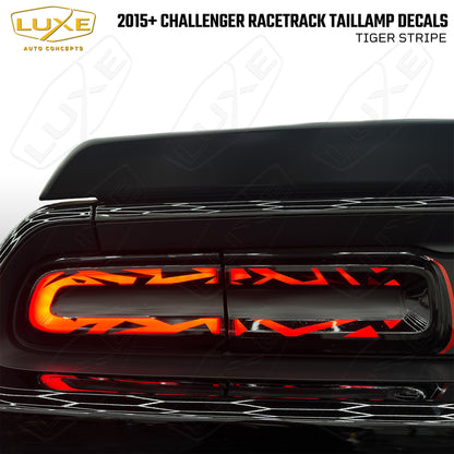 2015+ Challenger Racetrack Taillamp Decals - Tiger Stripe