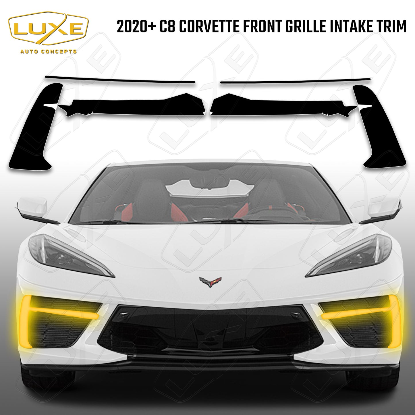 C8 Corvette Front Grille Intake Trim Decals Kit