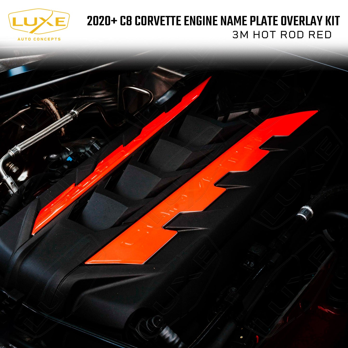 2020+ C8 Corvette Engine Name Plate Overlay Kit