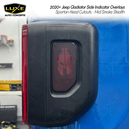 2020+ Jeep Gladiator JT Side Indicator Overlays - Spartan Cutout - LightWrap Tint