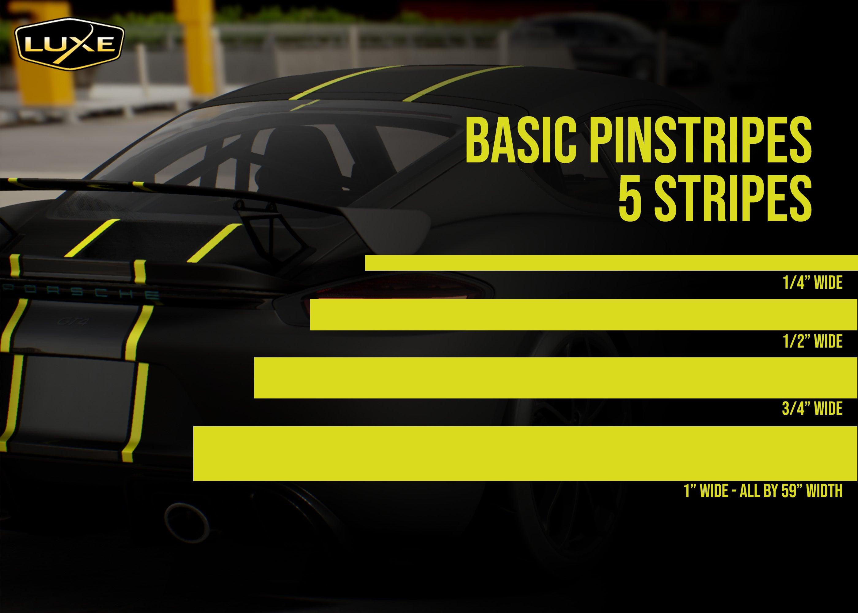 Basic Pinstripes - 5 Stripes - Luxe Auto Concepts