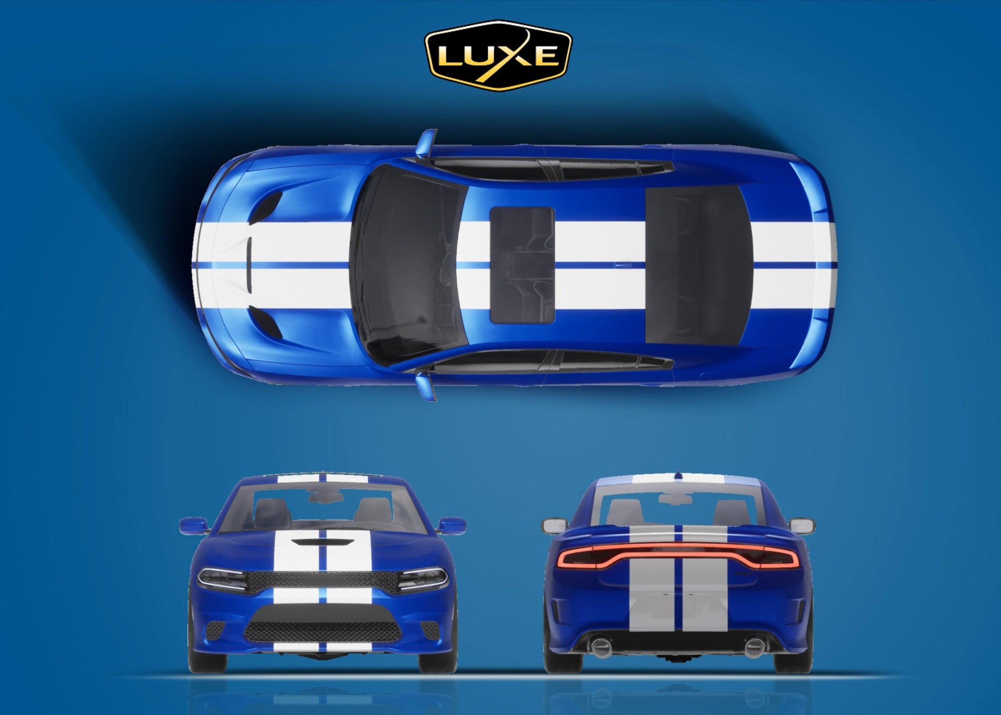 Standard Vehicle Stripe Kit - Dual 12" - Luxe Auto Concepts