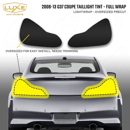 2008-13 Infiniti G37 Coupe Tail Light Oversized Tint Overlays