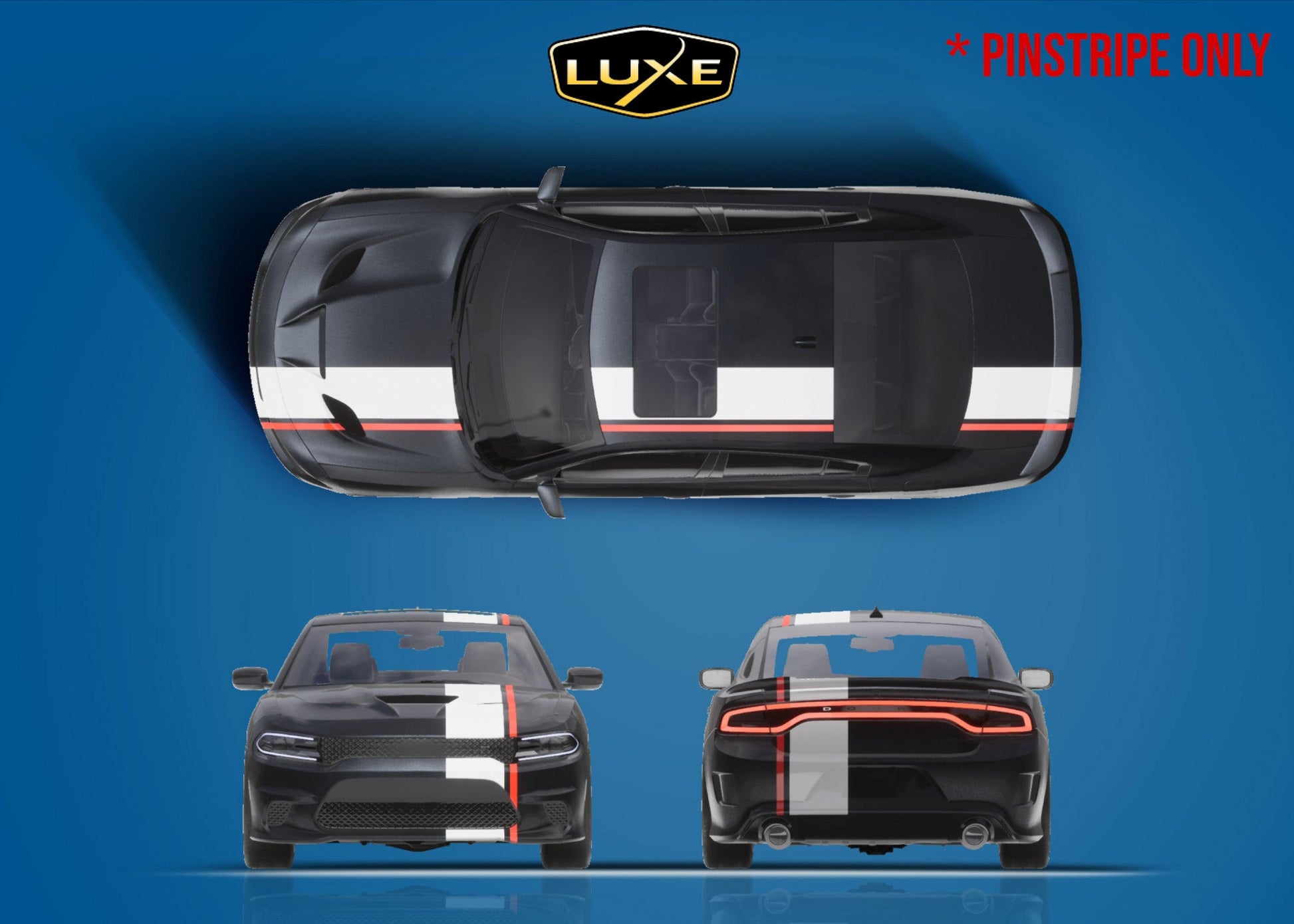 Standard Vehicle Stripe Kit - Single Pinstripe, Pre-Spaced - Luxe Auto Concepts